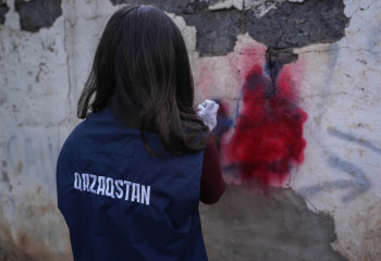 Молодежь против наркопропаганды: «Жастар Рухы» закрасили 12 тысяч наркограффити