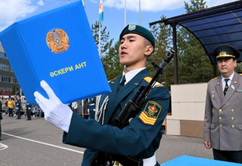 Сағадат Нұрмағамбетов атындағы әскери колледжде әскери ант беру рәсімі өтті