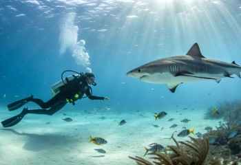 Мужчина уцелел после укуса акулы благодаря маске