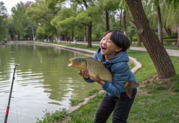 Первый карасик и искренняя радость: история из городского парка умилила соцсети