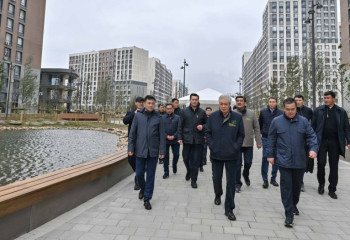 Президент «Нұра» ауданындағы Greenline бульварын аралап көрді