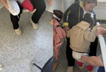 8-летняя девочка, потерявшая ноги в ДТП, делает первые шаги на протезах