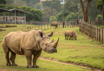 Посетитель бросил камень в носорога в алматинском зоопарке - нарушителя ищут