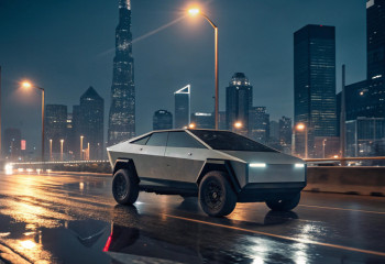 Алматинец восхитился Tesla Cybertruck, замеченным на улицах города