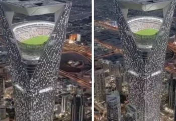 Ерекше стадион: футболдан әлем чемпионаты 350 метр биіктікте өтеді