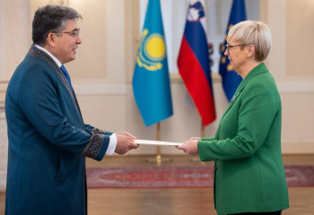 Kazakhstan's Ambassador presents credentials to  President of Slovenia