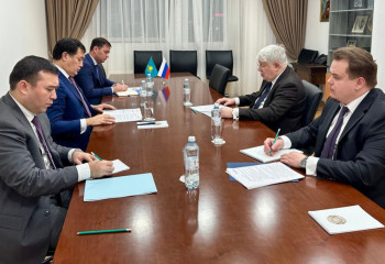 Meeting with Ambassador of Russia  held at Kazakh FM