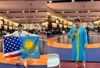 Нью-Йорктің төріндегі тартыс: Қазақ балуаны Нұржан Асан күміспен қуантты