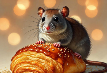 Крыса верхом на самсе попала на видео в киоске в Алматы