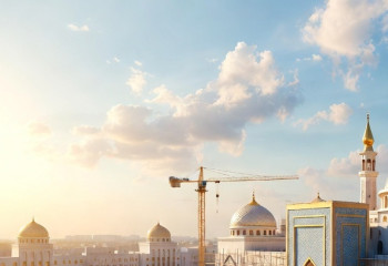 Новую мечеть в Туркестана - подарок Узбекистана показали в соцсетях