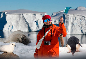 Новогодний репортаж: как казахстанка Сайора Карабаева покорила Антарктиду