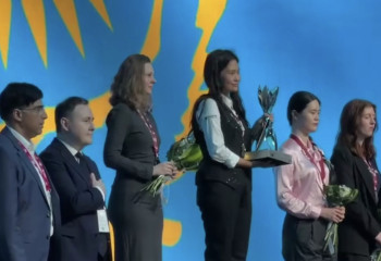 Бибисара Асаубаева стала трехкратной чемпионкой мира по шахматам в блице