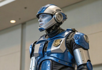 Патруль из будущего: в Китае робот вышел на улицы вместе с полицией