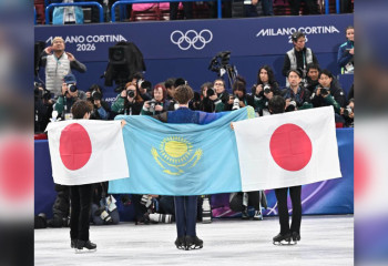 Три солнца: флаги Казахстана и Японии на Олимпиаде восхитили соцсети