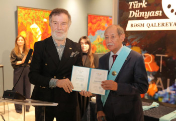 Казахстанскому художнику Алпысбаю Казгулову присвоено звание Академии художеств тюркского мира