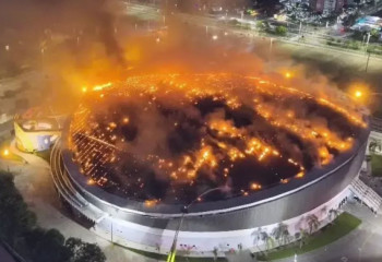 Қазақстандықтар да болған: Риода әлем чемпионаты өтіп жатқан спорт кешені өртенді