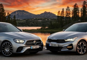 Баттл машин: Mercedes-Benz E 350 против Kia K8