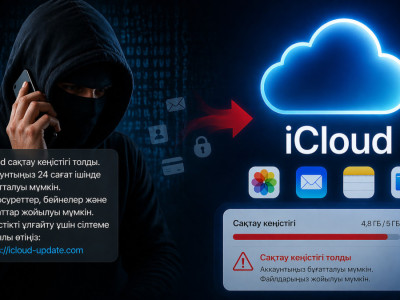 Жаңа алаяқтық тәсілі: телефоныңызға «iCloud толды» деген хабарлама келсе сенбеңіз