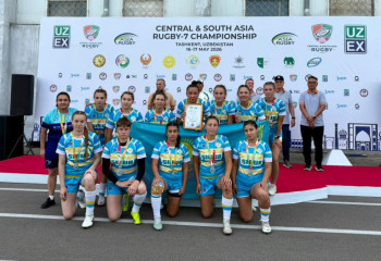 Kazakhstan women's youth rugby-7s team wins silver in Tashkent
