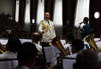 Kazakhstan's National Guard performs hostoric 1st AI-integrated concert