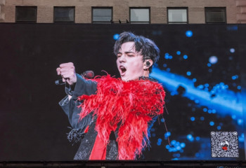 Dimash Qudaibergen once again shines on Times Square billboard