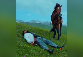 Joe Hattab enjoying life on a jailau in Kazakhstan