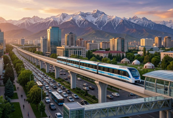 What is the SkyTrain between Almaty and Alatau?