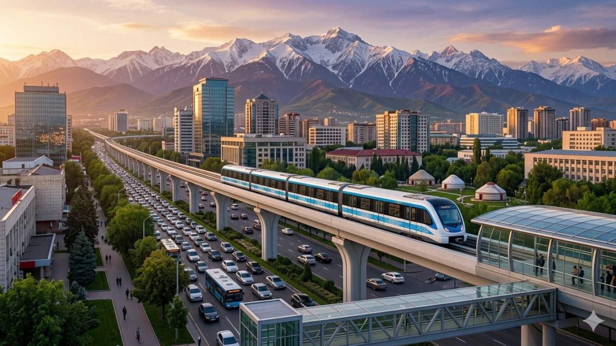 Что представляет собой SkyTrain между Алматы и Алатау