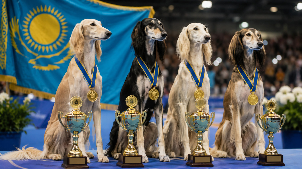 Төрт әлем чемпионы: қазақы тазы Италиядағы дүниежүзілік көрмеде тарихи жетістікке жетті