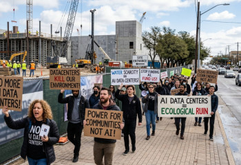В США прошли протесты против строительства дата-центров для ИИ
