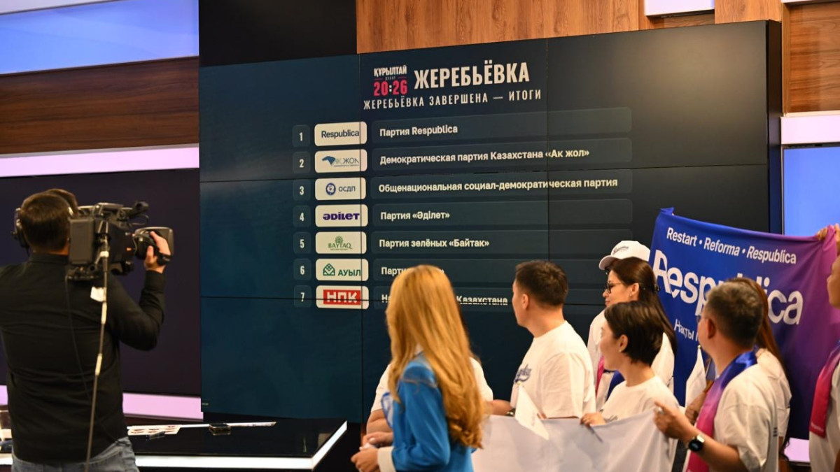 Жетінші арнада сайлауалды теледебаттарға қатысушылардың сөз сөйлеу реті анықталды