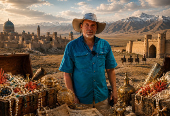 American archaeologist with fluent Kazakh discovers coral and pearls at an archaeological site in Zhetysu