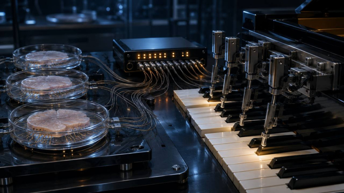 Brain tissue from deceased human donors trained to play piano