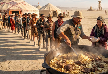 Kazakh delegation to prepare  traditional beshbarmak for 5,000 participants at Burning Man