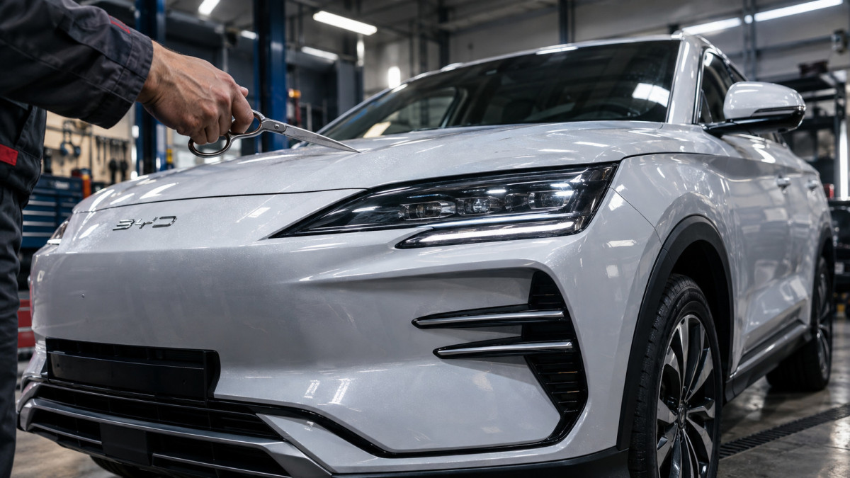 Мастер СТО из Казахстана разрезал BYD ножницами