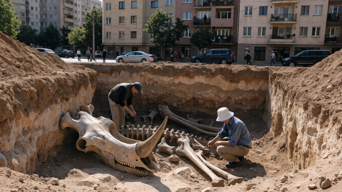 Ancient rhinoceros bone discovered near Petropavlovsk