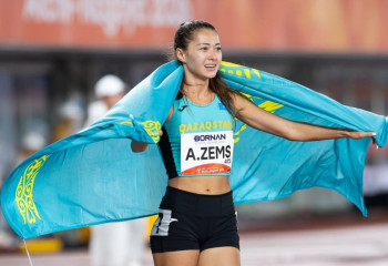 Kazakhstan’s Adelina Zems wins silver in 400m hurdles at 2026 Asian Games