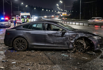 Tesla на автопилоте врезалась в патрульную машину в США