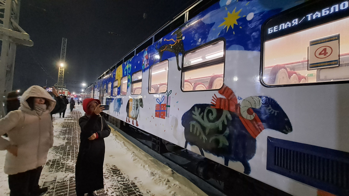 Новогодний турпоезд запустили по маршруту «Астана – Бурабай»