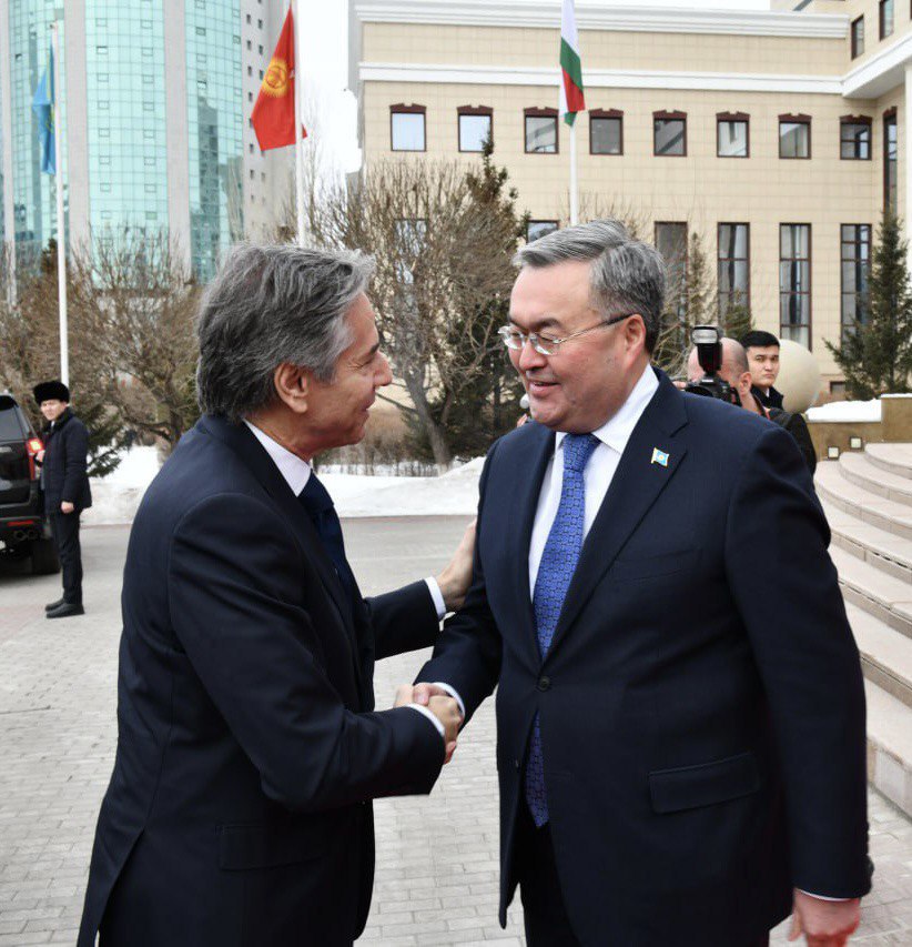 Госсекретарь США встретился с министром иностранных дел Казахстана