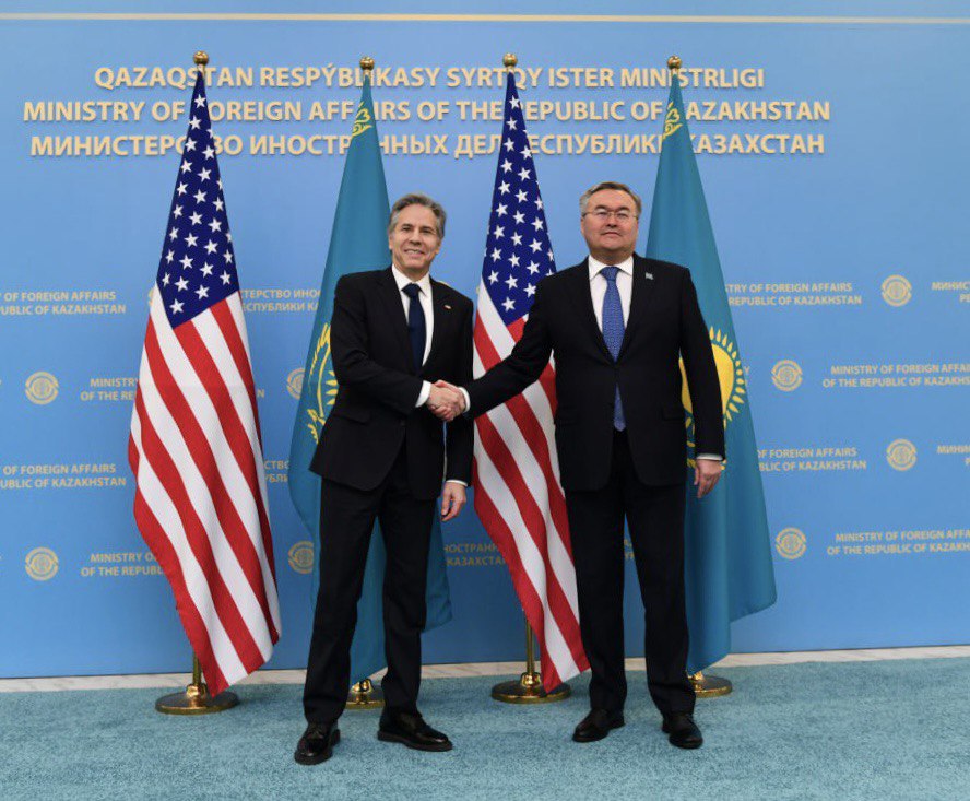 Встреча Госсекретаря США с главой МИД Казахстана в Астане