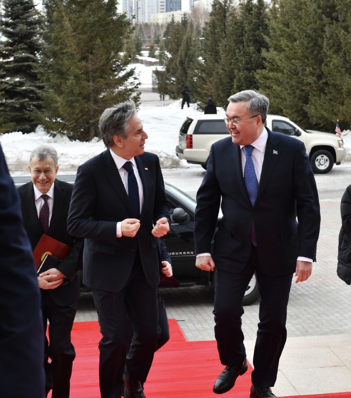 Встреча Госсекретаря США с главой МИД Казахстана в Астане