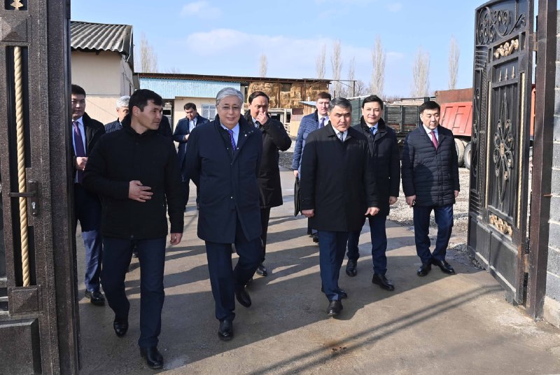 Президент посетил личное подсобное хозяйство сельчанина в Костобе
