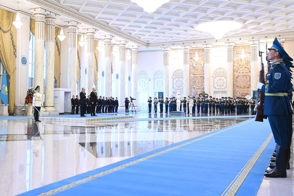 Президент поприветствовал Ильхама Алиева в резиденции «Акорда»