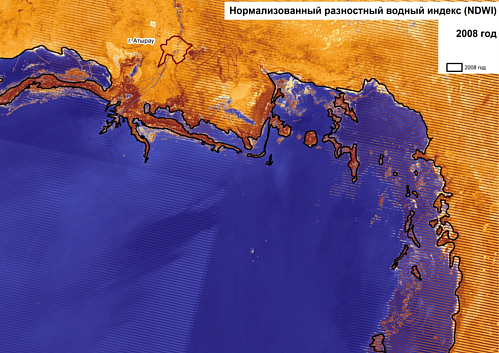 Каспийское море мелеет - космический мониторинг показал, где обнажилось морское дно