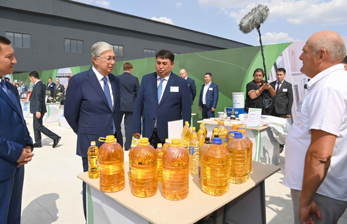 Глава государства посетил выставку продукции предприятий Павлодарской области
