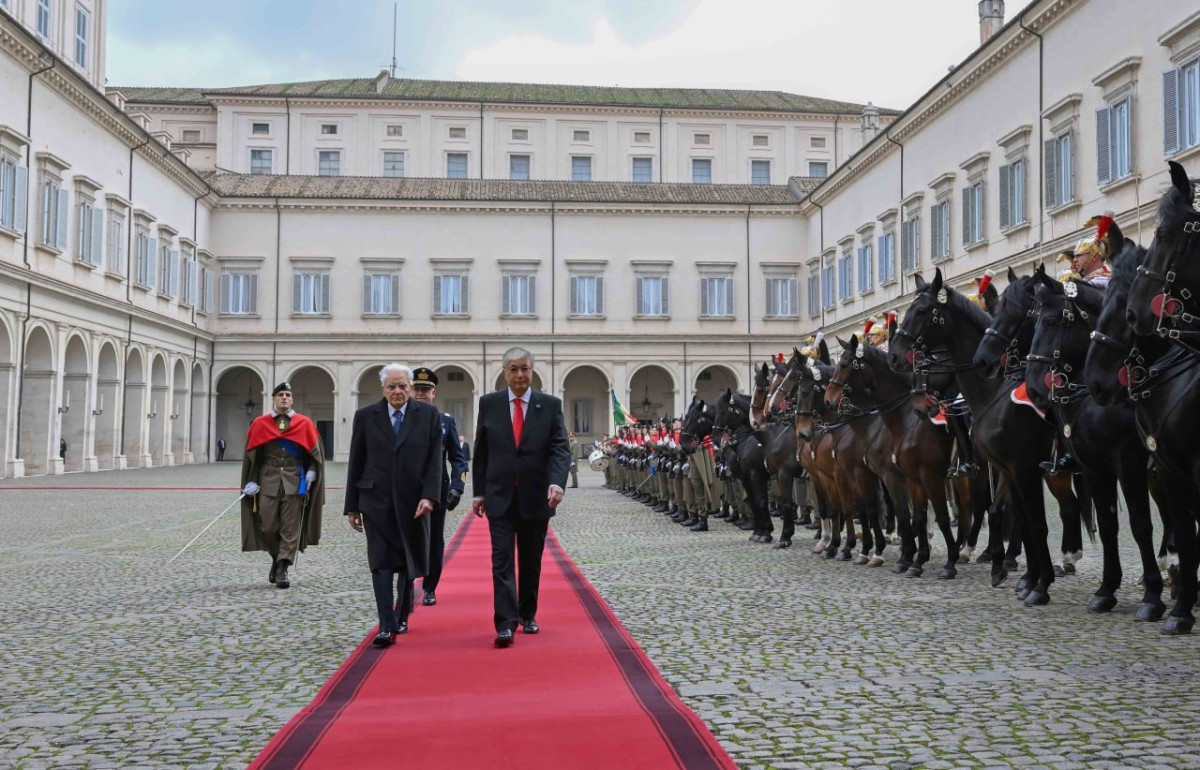 Токаев прибыл в Квиринальский дворец для проведения переговоров с Президентом Италии