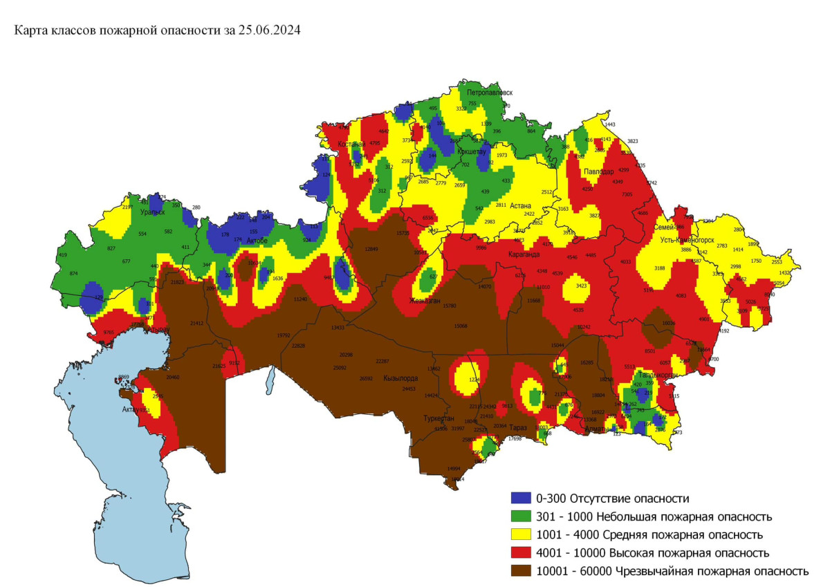 В 11 регионах Казахстана прогнозируют сильную жару