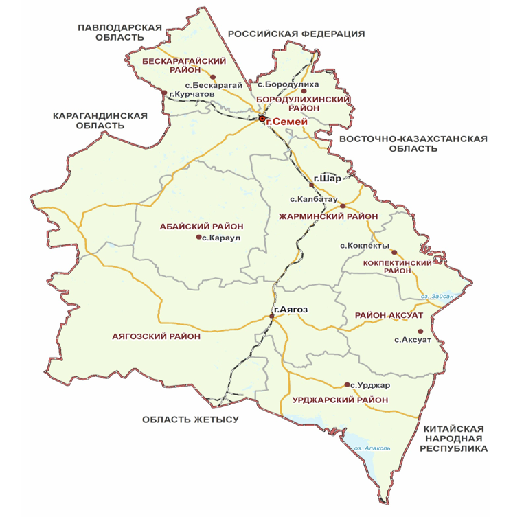 Границы трёх областей установили в Казахстане