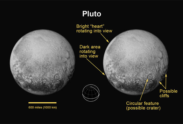 Плутонның беткі суреттері. NASA фотосы